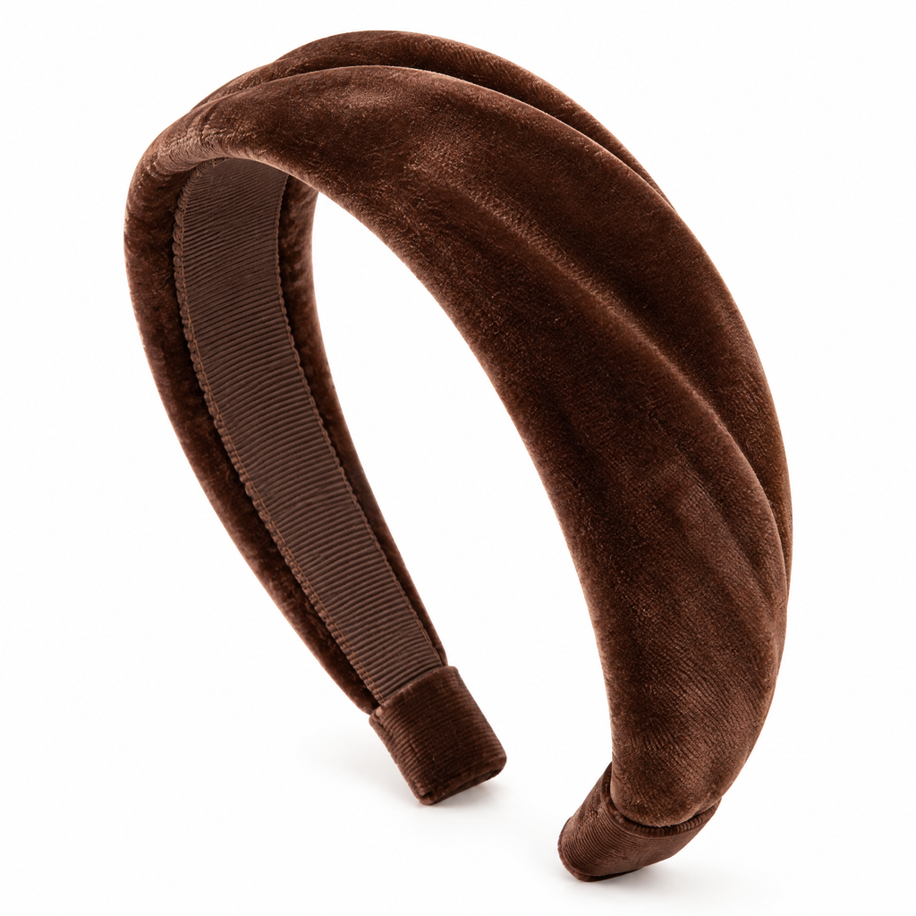 Prvoeian™ Elowen Vintage Velvet Padded Headband — Wide Retro Hair Band for Women