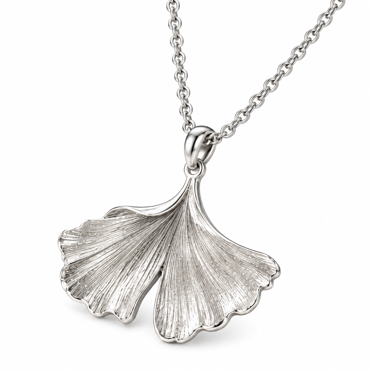 Prvoeian™ Aurelia Ginkgo Leaf Pendant Necklace — Botanical Vintage Leaf Charm Jewelry