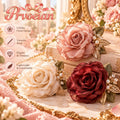 Prvoeian™ Rosalie Fabric Rose Brooch — Dimensional Floral Lapel & Scarf Pin