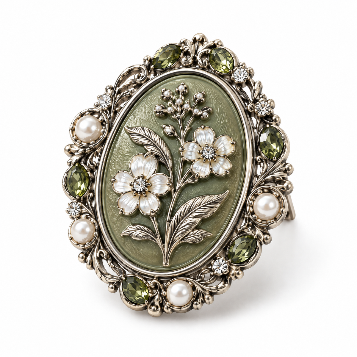 Prvoeian™ Evelisse Vintage Embossed Brooch — Sculpted Retro Cameo-Inspired Fashion Pin