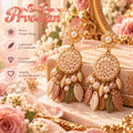 Prvoeian™ Avienne Woven Vintage Drop Earrings — Textured Retro Statement Earrings