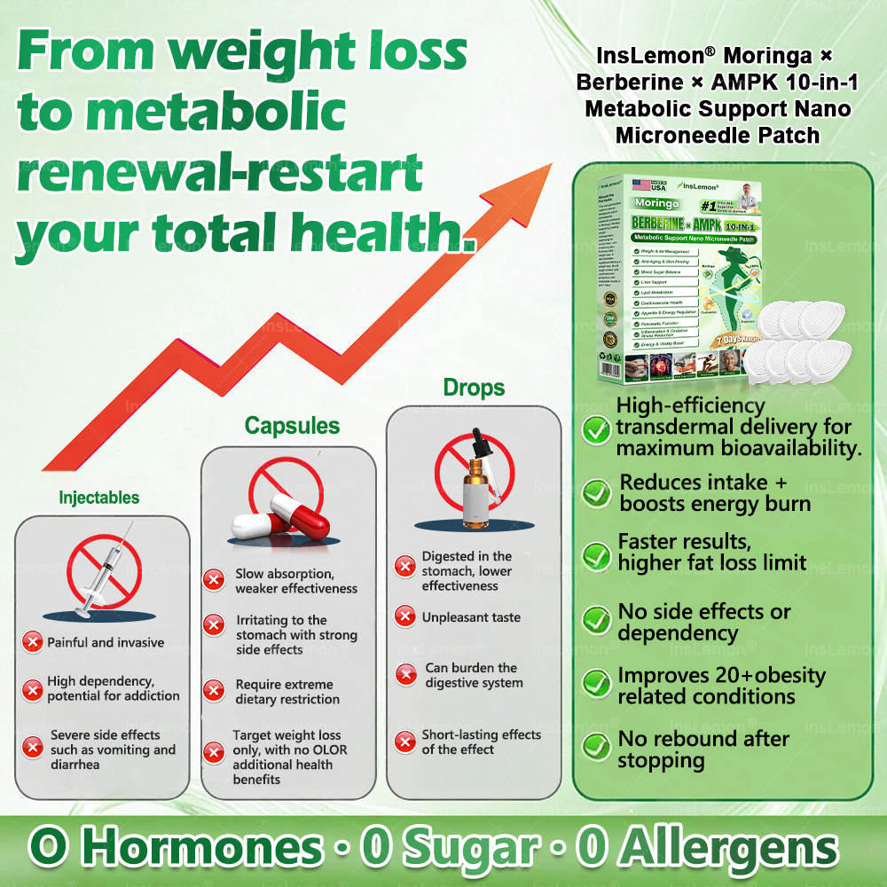 𝐈𝐧𝐬𝐋𝐞𝐦𝐨𝐧® 𝗠𝗼𝗿𝗶𝗻𝗴𝗮 × 𝗕𝗲𝗿𝗯𝗲𝗿𝗶𝗻𝗲 × 𝗔𝗠𝗣𝗞 𝟭𝟬-𝗶𝗻-𝟭 𝗠𝗲𝘁𝗮𝗯𝗼𝗹𝗶𝗰 𝗡𝗮𝗻𝗼 𝗣𝗮𝘁𝗰𝗵🇺🇸 (𝐎𝐧𝐜𝐞 𝐃𝐚𝐢𝐥𝐲, 𝐂𝐡𝐚𝐧𝐠𝐞𝐬 𝐢𝐧 𝟕 𝐃𝐚𝐲𝐬) ✅ 𝐅𝐨𝐫 𝐎𝐛𝐞𝐬𝐢𝐭𝐲, 🅛🅞🅞🅢🅔 🅢🅚🅘🅝, 𝐃𝐢𝐚𝐛𝐞𝐭𝐞𝐬, 𝐒𝐥𝐞𝐞𝐩 𝐀𝐩𝐧𝐞𝐚 & 𝐉𝐨𝐢𝐧𝐭 𝐈𝐬𝐬𝐮𝐞𝐬